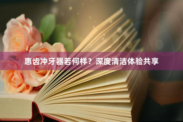 惠齿冲牙器若何样？深度清洁体验共享